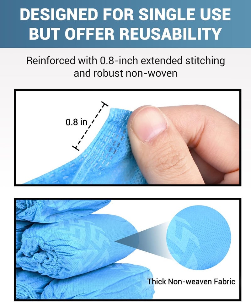 Buself 100 Count Shoe Covers Disposable Non-Slip, Premium Cloth Boot Covers, Slip-resistant, Durable, Breathable, Non-toxic, Recyclable - Image 4